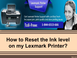 How to Reset the Ink level on my Lexmark Printer-converted