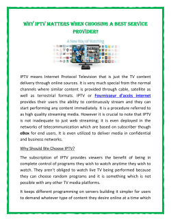 Why IPTV Matters When Choosing a Best Service Provider