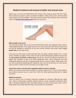 Medical treatment and removal of spider and varicose veins