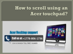 How to scroll using an Acer touchpad-converted