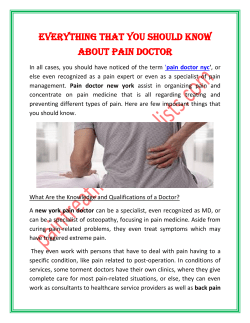 Everything that You Should Know About Pain Doctor