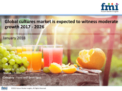 Global cultures market is expected to witness moderate growth 2017 - 2026