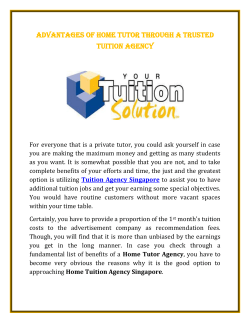 Advantages of Home Tutor Through a Trusted Tuition Agency