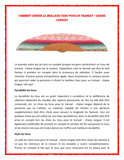 Comment choisir le meilleur tissu pour un transat