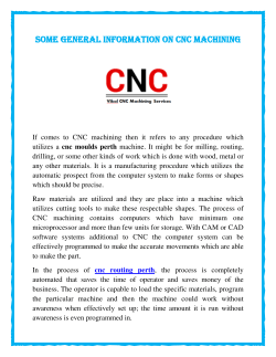 Some General Information on CNC machining