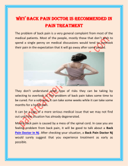 Why Back Pain Doctor is Recommended In Pain Treatment (1)