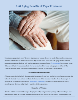 Anti Aging Benefits of Cryo Treatment