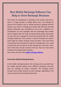 How Mobile Recharge Software Can Help to Grow Recharge Business