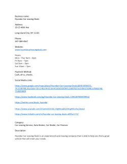 Hyundai Car Leasing Deals