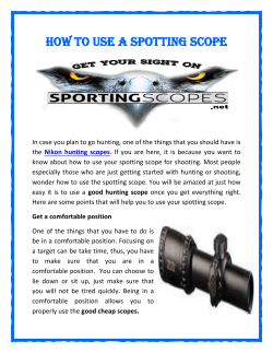 How to use a spotting scope