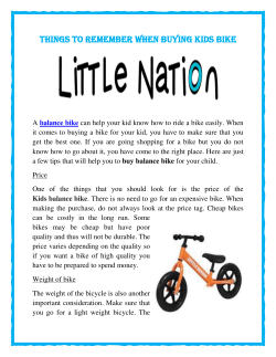 Things to Remember when Buying kids Bike