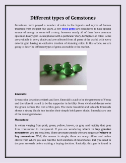 Different types of Gemstones