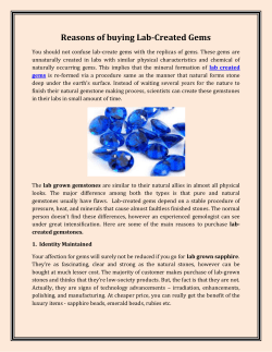 Reasons of buying Lab-Created Gems
