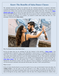 Know The Benefits of Salsa Dance Classes