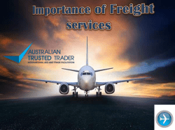 Importance of Freight services