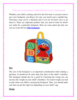 Tips on Choosing a Backpack for Toddlers