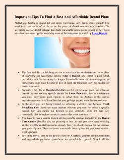 Important Tips To Find A Best And Affordable Dental Plans