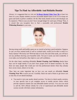 Tips To Find An Affordable And Reliable Dentist
