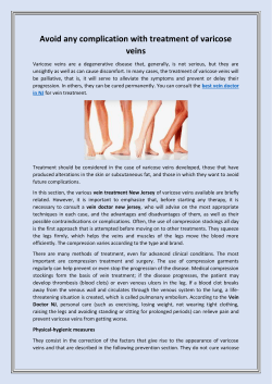 Avoid any complication with treatment of varicose veins