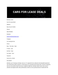 Cars For Lease Deals