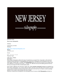 New Jersey Videography