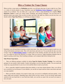 Hire a Trainer for Yoga Classes