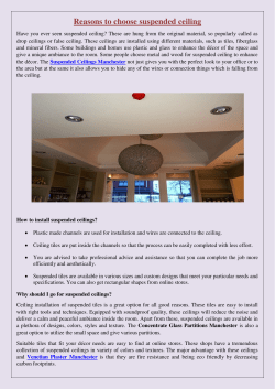 Reasons to choose suspended ceiling