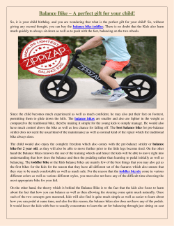 Balance Bike – A perfect gift for your child!