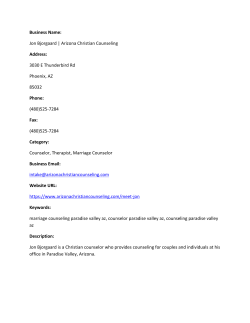 Jon Bjorgaard  Arizona Christian Counseling
