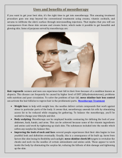 Uses and benefits of mesotherapy