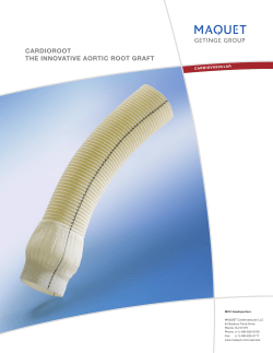 CARDIOROOT THE INNOVATIVE AORTIC ROOT GRAFT - Maquet