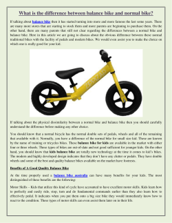 What is the difference between balance bike and normal bike