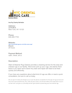 Area Rug Cleaning Manhattan