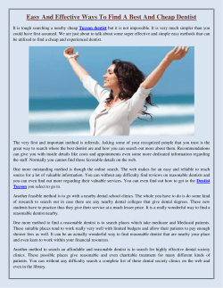 Easy And Effective Ways To Find A Best And Cheap Dentist