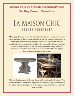 Where To Buy French Furniture