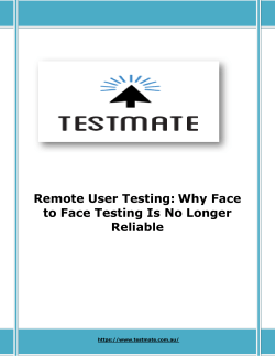 Remote User Testing