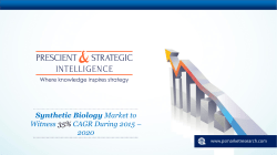 Synthetic Biology Market Research Report