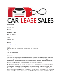 Car Lease Sales
