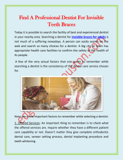 Find A Professional Dentist For Invisible Teeth Braces
