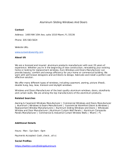 Aluminum Sliding Windows And Doors