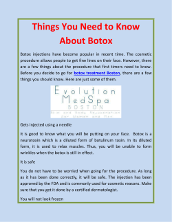 Things You Need to Know About Botox