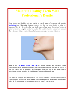 Maintain Healthy Teeth With Professional