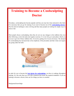 Training to Become a Coolsculpting Doctor
