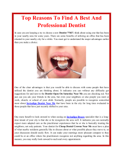 Top Reasons To Find A Best And Professional Dentist