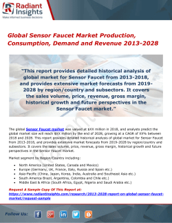 Global Sensor Faucet Market Production, Consumption, Demand and Revenue 2013-2028