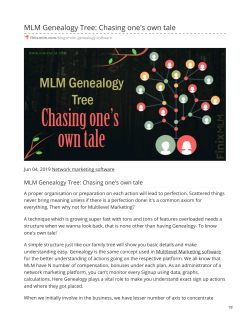 MLM Genealogy Tree Chasing ones own tale