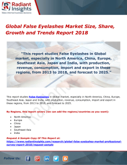 Global False Eyelashes Market Size, Share, Growth and Trends Report 2018 