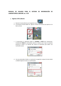 MANUAL BASICO DE USUARIO PARA LABCORE