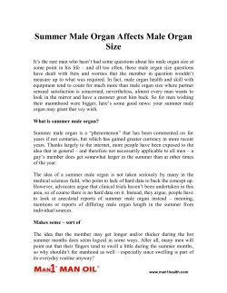 Summer Male Organ Affects Male Organ Size