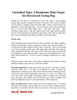 Unclothed Yoga - A Handsome Male Organ for Downward Facing Dog